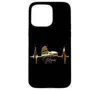 Rome Skyline Heartbeat Colosseum Italy Roma I Love Rome Case for iPhone 15 Pro Max