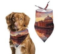 Rome Sunset Easter Dog Bandanas for Small Medium Large Dogs,Cat Dogs,Pet Scarf - Polyester Cute Bibs.Triangle Pet Scarf for Puppy Pet,Personalized Birthday/Party Fun Idea Gift