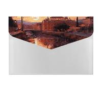 Rome Sunset File Folder 6-Pocket, Waterproof Accordion File Organizer with Snap Closure, Expanding Document Holder for Office, Home