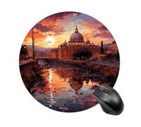Rome Sunset Mouse Pad Round Computer Mousepad Cute Mouse Pads with Non-Slip Rubber Base Mouse Mat for Laptop Gaming Office Home