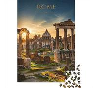 Rome Sunset Ruins Jigsaw Puzzle for Adults, 1000 Pieces, 70x50cm/1000pcs, Quiet Home Activity, Relaxing Indoor Time And Time at Home