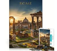 Rome Sunset Ruins Jigsaw Puzzles for Adults1000 Piece Mind Game Toy Anxiety Relief Neat Cut Art Collectible (38x52cm)