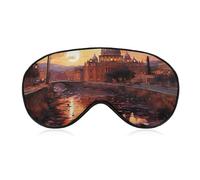Rome Sunset Sleep Mask for Women Men, Soft Eye Mask with Adjustable Strap for Sleeping, Light Blocking Travel Blindfold for Nap Comfortable Eye Cover for Home Office