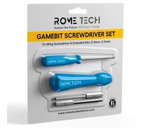 Rome Tech Gamebit Screwdriver Set for GameCube, Gameboy, SNES, NES, N64, Sega Game Cartridge, Tri Wing Screw Driver & 3.8mm 4.5mm - Screwdriver Bit Set Console Repair Tool