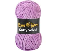 Rome Yarn Softy Velvet Yarn 100g/3.52oz - 120m/131yards | Super Chunky Bulky Chenille Soft Yarn for Knitting and Crochet Baby Blanket Amigurumi Plush Thick (1 Pack, 941 Lilac)