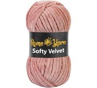 Rome Yarn Softy Velvet Yarn 100g/3.52oz - 120m/131yards | Super Chunky Bulky Chenille Soft Yarn for Knitting and Crochet Baby Blanket Amigurumi Plush Thick (1 Pack, 939 Dark Powder)
