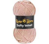 Rome Yarn Softy Velvet Yarn 100g/3.52oz - 120m/131yards | Super Chunky Bulky Chenille Soft Yarn for Knitting and Crochet Baby Blanket Amigurumi Plush Thick (1 Pack, 924 Dirty Pink)