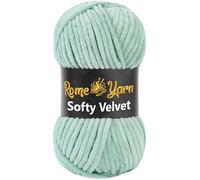 Rome Yarn Softy Velvet Yarn 100g/3.52oz - 120m/131yards | Super Chunky Bulky Chenille Soft Yarn for Knitting and Crochet Baby Blanket Amigurumi Plush Thick (1 Pack, 951 Mint)