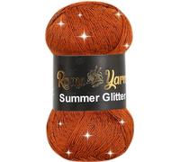 Rome Yarn Summer Glitter | Sparkle Yarn | Silk Effect | Acrylic Anti-Pilling Metallic Simli and Satin Textured Wool Thread Crochet Art Lace Craft (1 Pack, 834)