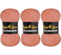 Rome Yarn Summer Yarn | Silk Effect | #2 Fine | 100 g | 350 m | Anti-Pilling Acrylic Yarn | Knitting Thread Crochet Art Lace Craft (3 Pack, 103)