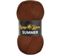 Rome Yarn Summer Yarn | Silk Effect | #2 Fine | 100 g | 350 m | Anti-Pilling Acrylic Yarn | Knitting Thread Crochet Art Lace Craft (1 Pack, 858 Bitter Coffee)