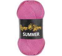 Rome Yarn Summer Yarn | Silk Effect | #2 Fine, 4 Ply (UK), Sport (USA) | 100 g | 350 m | Anti-Pilling Acrylic Yarn | Knitting Thread Crochet Art Lace Craft (1 Pack, 775 Lilac)