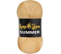 Rome Yarn Summer Yarn | Silk Effect | #2 Fine, 4 Ply (UK), Sport (USA) | 100 g | 350 m | Anti-Pilling Acrylic Yarn | Knitting Thread Crochet Art Lace Craft (1 Pack, 275 Honey Foam)