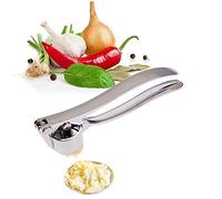 Romeeton Garlic Press Crusher Stainless Steel Squeezer Masher Mincer Kitchen Tool, Easy to Clean and Durable