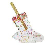 Romeeton Melting Ice Cream Ornaments - Melting Popsicle Sculpture Resin Statue Decoration Candy Craft (Clear)
