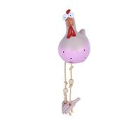 Romeeton Resin Chicken Sculpture,Resin Rooster Ornaments Funny Chicken Decor Ceramic Garden Statues Art Outdoor Yard Decorative Garden Stakes for Home Outside Courtyard Farmhouse Patio Yard (Pink)