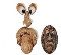 Romeeton Tree Hugger Resin Old Man Bark Ghost Face Funny Tree Face For Yard Decoration Easter Christmas (A)