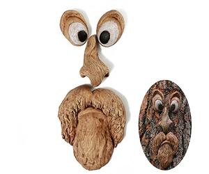 Romeeton Tree Hugger Resin Old Man Bark Ghost Face Funny Tree Face For Yard Decoration Easter Christmas (A)