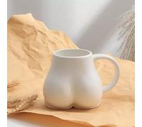 Romehaha Funny Coffee Mug,Butt Shaped Tea Drinking Cup Milk Beverage Cup,Ceramic Feminine Female Body Mug Vase Vase Home Decor,Personalized Novelty Gifts,300ml/10 oz (White)