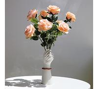 Romehaha Hand Shaped Decorative Vase 9.25''H,Modern Ceramic Body Vase, Art Small Flower Vase for Coffee Table Decor,Vases for Flowers,Shelf Living Room Home Farmhouse Table Decor (White)