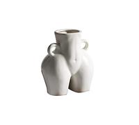 Romehaha Modern Body Vase Female Form,White Ceramic Booty Vases, Art Nude Female Butt Flower Vase for living room coffee table mantle shelf decor,Body Sculpture Accents 5.51''H X 4.72''W