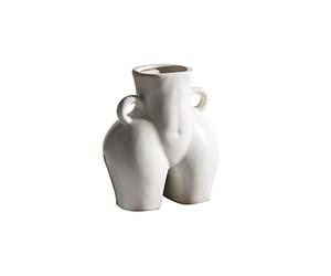 Romehaha Modern Body Vase Female Form,White Ceramic Booty Vases, Art Nude Female Butt Flower Vase for living room coffee table mantle shelf decor,Body Sculpture Accents 5.51''H X 4.72''W