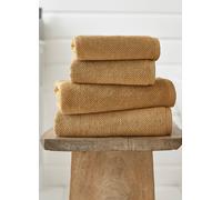 Romeo Luxury Textured Quik Dri 100% Cotton Towels Deyongs Light Sand Bath Sheet