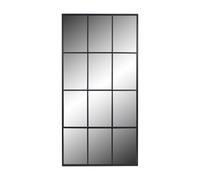 Romeo Metal 12 Pane Floor Standing Mirror - Dark Grey