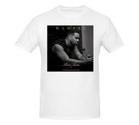Romeo Music Santos Shirt Men's Fashion Versatile Short Sleeve Crew Neck T-Shirt Black