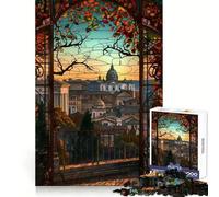 Romes Twilight View 1000 Pieces Jigsaw Puzzles for Adults Fine Logic Toy Leisure Time Neat Edge Art Collectible (38x26cm)