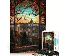 Romes Twilight View 1000 Pieces Jigsaw Puzzles for Teenagers Strong Logic Toy Family Time Clear Edge Warm Surprise (50x75cm)