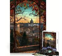 Romes Twilight View 1000 Pieces Jigsaw Puzzles for Teenagers Strong Logic Toy Family Time Clear Edge Warm Surprise (50x75cm)