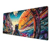 ROMING Strange Planet Desk Mat Large Gaming Mouse Pad 31.5''X11.8'' Space Scene Extended Big Mousepad XL Vibrant Colors Astronaut Cosmic Adventure Desk Pad Keyboard Mouse Mat