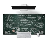 ROMING The Physics of Cats Desk Mat Large Mouse Pad Gaming Mousepad XXL Desk Pad 31.5''X15.7'' Extended Big Keyboard Mouse Mat Science Teacher or Cat Lover Gift for Office Decor