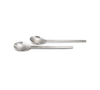 ROMINOX Gift Item Salad Servers // Circum - 2 Pieces, Modern Design, Rounded, Stylish Satin Brushed Stainless Steel; Dimensions: Approx. 27.2 x 6.4 x 2.2 cm