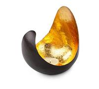 ROMINOX Metal Tealight Holder - Satin Lacquered Brown/Gold 12 x 12 x 13.7 cm