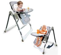 Romiromi High Chairs for Babies and Toddlers, 5 in 1 Baby High Chair Foldable Booster Seats with Multiple Heights & Positions for Family Easy Clean