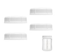 ROMIRUS Baby Bottle Storage Travel Caps Tops Compatible with Pigeon Glass PP Nursing Bottle Wide Neck, White, Pack of 4