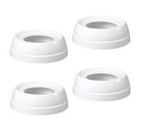 ROMIRUS Bottle Screw Ring Collars Compatible with Pigeon Glass PP Nursing Bottle Wide Neck, White 4 Pack