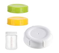 ROMIRUS Bottle Storage Lids Travel Caps Compatible with Pigeon PP Glass Nursing Bottle Wide Neck 3 Packs