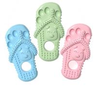 ROMIRUS Pet Dog Chew Toys Slippers Teething Toys for Small Dogs Durable Rubber Shoe Slippers for Teeth Cleaning and Protecting Oral Health