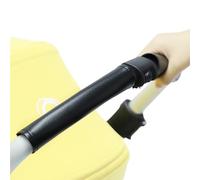 ROMIRUS Stroller Handle Sleeve Cover of Handlebar Compatible with Bugaboo Bee 5/6 Stroller Bumper Bar Accessories Zipper Open, Vegan Leather Black