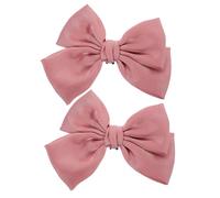 ROMISBABA 1 Pair Bow Shoe Clips for Bridal Elegant Decorations for High Heels Flats and Sandals Reusable and Lightweight Applique Clips Soft Korean Pink for Weddings and Special Occasions