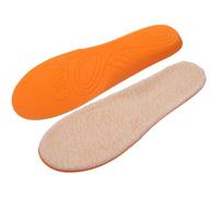 ROMISBABA 1 Pair of Beige Artificial Lamb Wool and Cotton Insoles for Men and Women, Shock Absorbing Shoe Cushions Improved Motion Control and Foot Pressure Relief, for Athletic Activities
