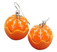 ROMISBABA 1 Pair Orange Shaped Novelty Earrings for Women Fun Summer Fruit Jewelry Lightweight Durable Design Eye Catching Orange Color for Casual Formal Outfits