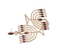 ROMISBABA 1 Pair Rhinestone Hanukkah Candlestick Dangle Earrings, Zinc Alloy Festive Eardrop Jewelry for Jewish Holiday Celebration and Party