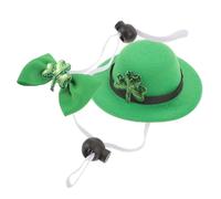 ROMISBABA 1 Set Saint Patrick's Day Pet Costume Accessories Lightweight Shamrock Hat and Collar for Dogs Cats for Parties and Photos Soft Breathable Design