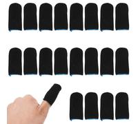 ROMISBABA 10 pairs Breathable Carbon Fiber Game Finger Sleeves for Mobile Touchscreens Lightweight Thumb Covers for Sweat-resistant Gaming Compatible with Various Finger