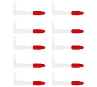 ROMISBABA 10 Pcs Silicone Caulk Nozzle Caps Set with Red Protective Caps White Silicone Nozzles Prevents Leaking and Increases Sealant Life