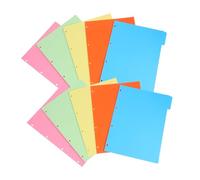 ROMISBABA 10 Sets Colorful Loose Leaf Binder Dividers for Organizing Notes Tear Resistant Paper Index Tabs Refillable Journal Accessories for School Office and Creative Projects